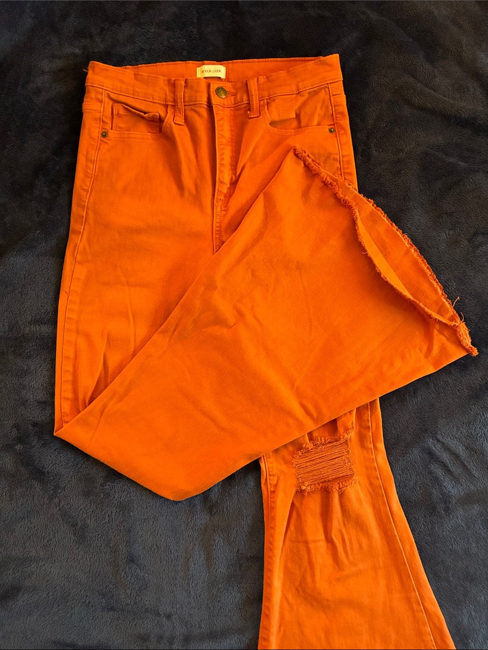 Sneak Peek Rust Orange Denim Pants